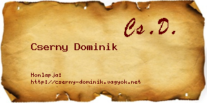 Cserny Dominik névjegykártya